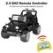 Black Plastic Kids Ride-On Jeep Car with Twin Motors, Remote and LED Lights